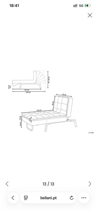 Vendo sofá-cama em excelente estado!