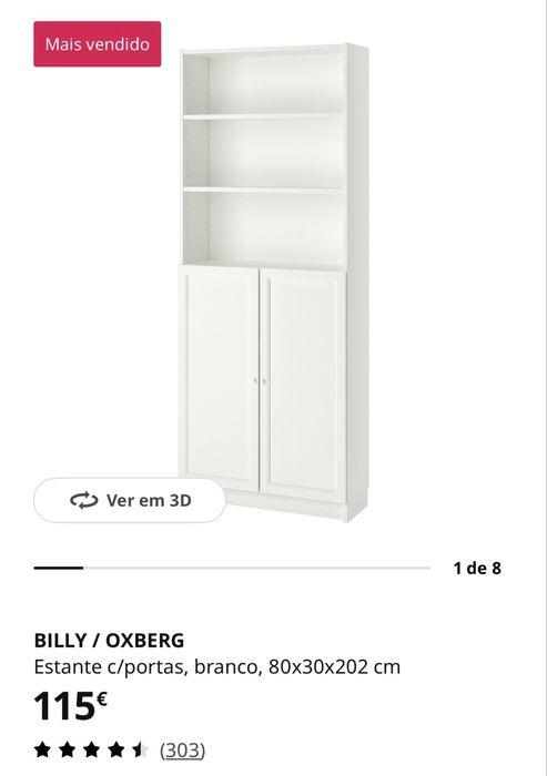 Conjunto de 6 estantes Billy Ikea