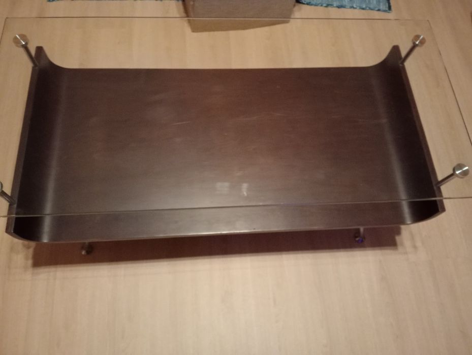 Mesa com tampo de vidro sala de estar