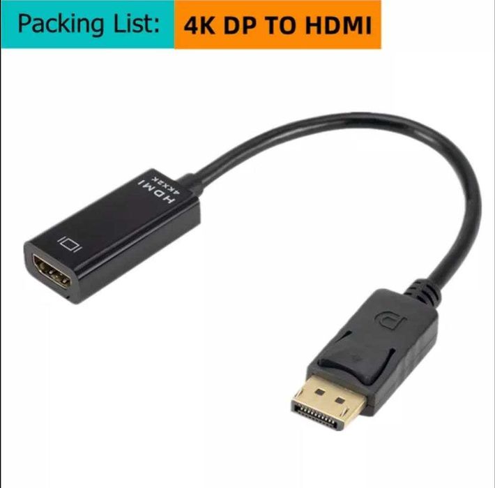 Конвертер преобразователь DisplayPort DP - HDMI 4K переходник активний