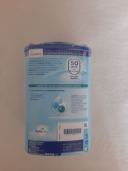 Aptamil AR 1 Anti-regurgitante ainda embalado