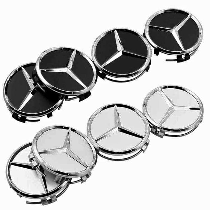 Centros de jantes Mercedes 75mm, 68mm e 60mm