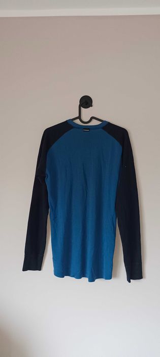 Sweter bluzka z wełny z merynosa M niebieska