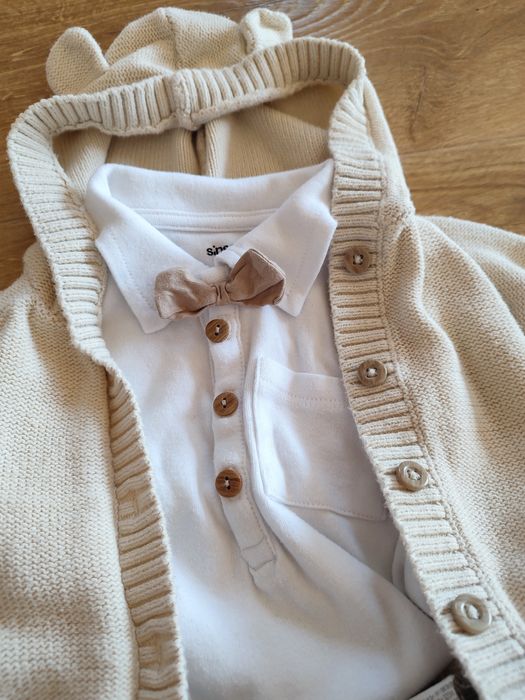 Beżowy zestaw chłopięcy