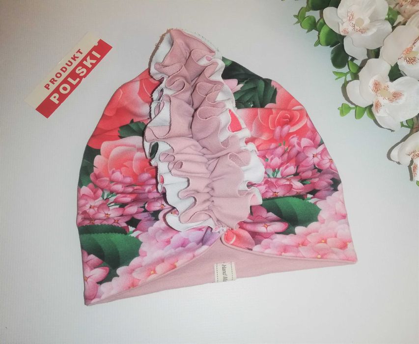 Podwójna - czapka Turban dla dziewczynki - hand made