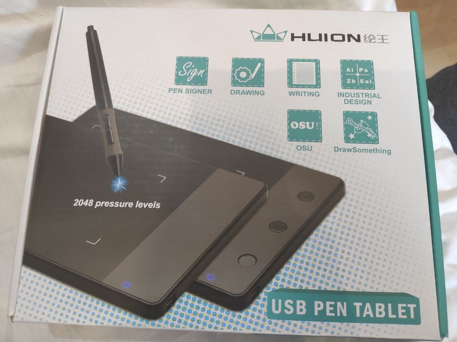 Caneta de desenho digital - USB pen tablet Huion