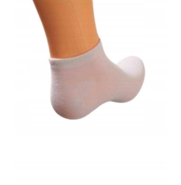 5 par Stopki męskie Bambusowe gładkie białe 40-43