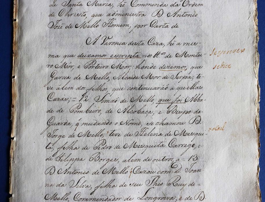 Comendadores de São Miguel de Alvarães Barcelos Ordem de Cristo sXVIII
