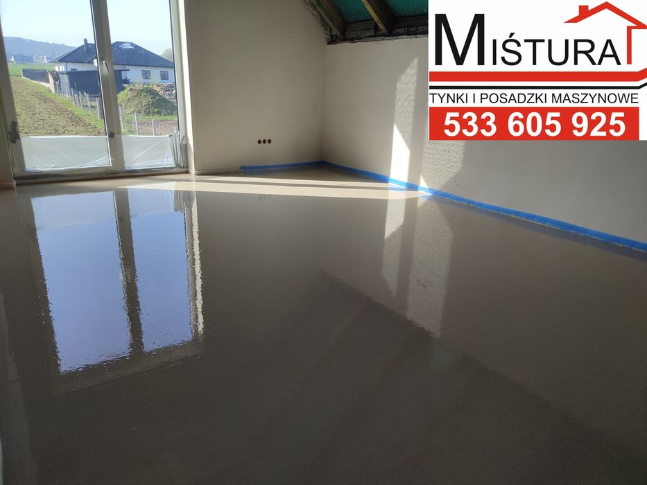 Wylewka anhydrytowa,płynny styropian,styrobeton,pianobeton,tynki gips