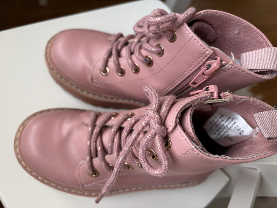 H&M 28 Botki różowe przejsciowe dla dziewczynki