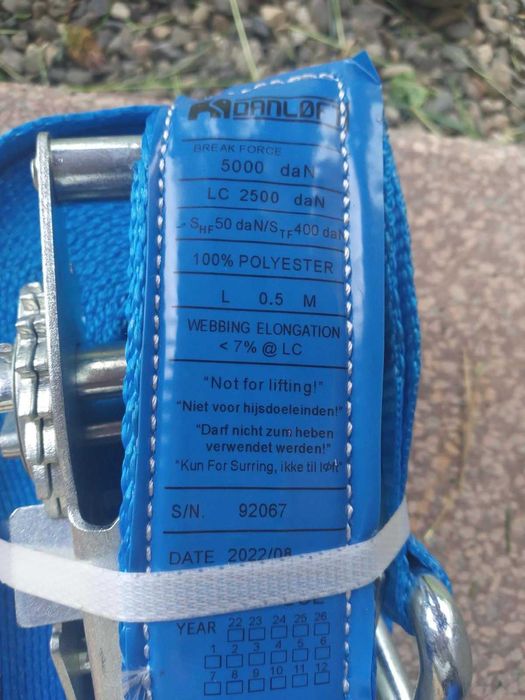 Стяжки, стропи, ремні, тріщотки