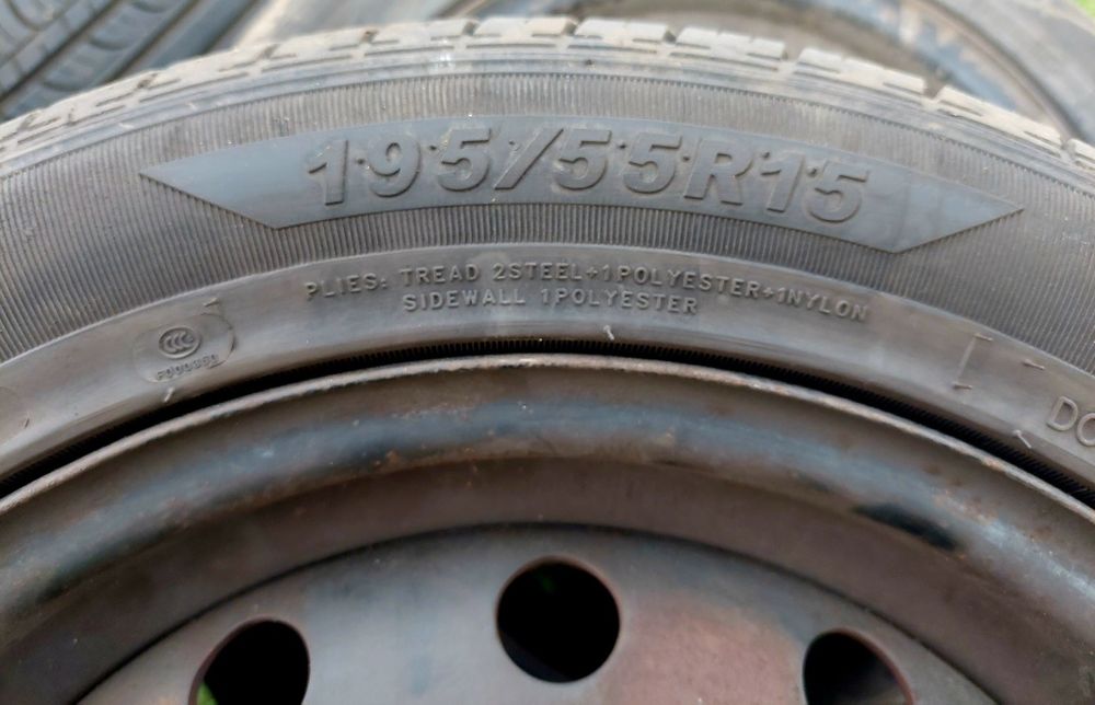 Felgi stalowe 15, opony letnie Evergreen