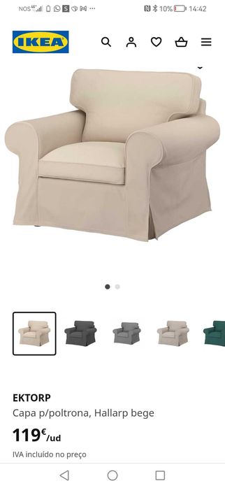 3 capas para poltrona IKEA Ektorp - NOVAS a estrear