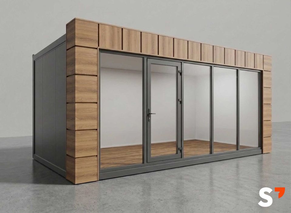 Kontener / Pawilon handlowy, biurowy, magazynowy, fryzjerski, kosmetyczny 6x3(600cmx300cm) - Chorzów