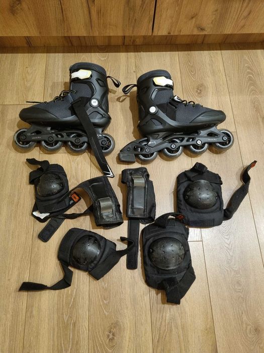 Rolki plus zestaw ochraniaczy OXELO rozmiar 41