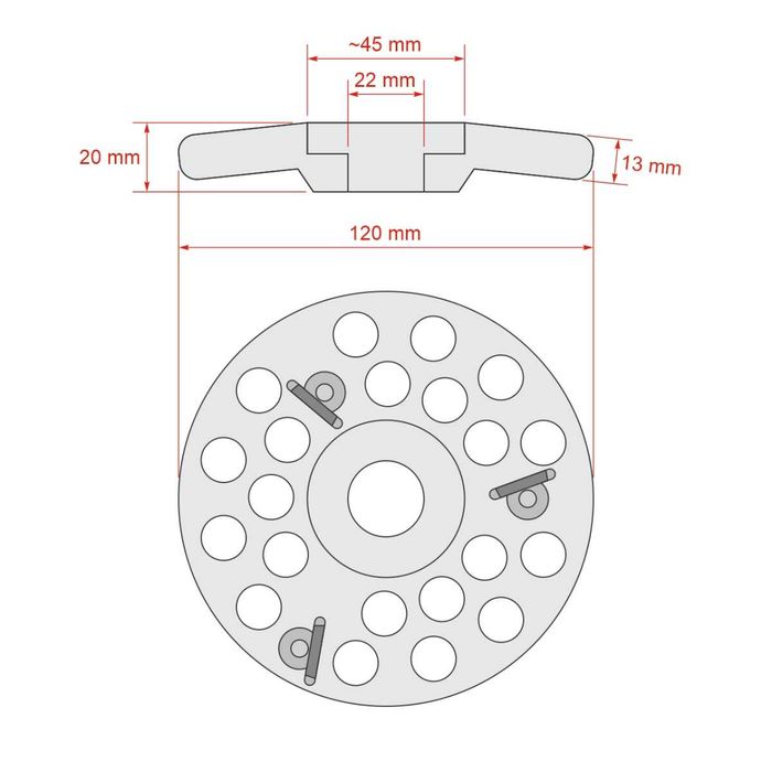 Tarcza do korekcji racic Profi, 3 wymienne ostrza, śr. 120 mm, Kerbl