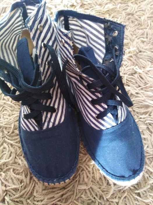 trampki espadryle paski