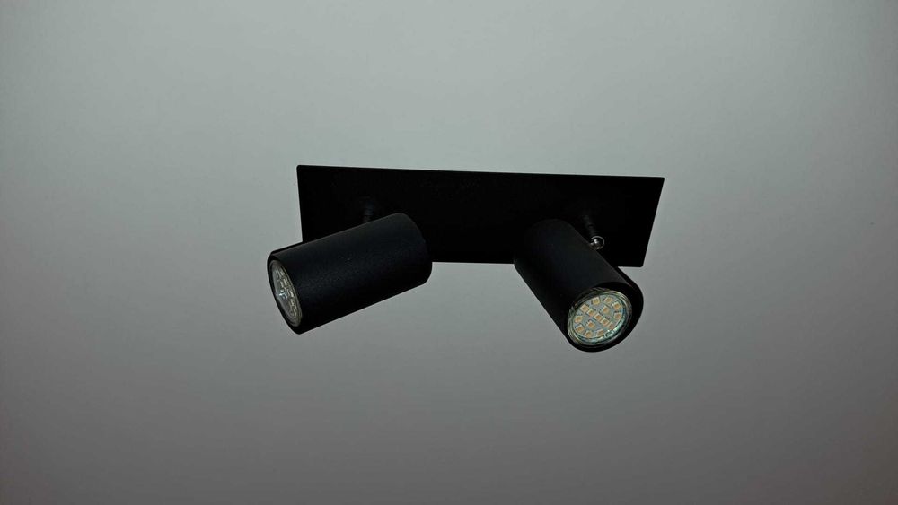 Candeeiro de teto 2 lampadas GU10 - metal preto LEROY MERLIN
