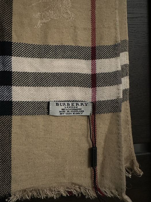 шарф Burberry 100% кашемір