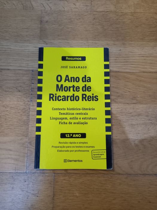 José Saramago's Summary Book "The Year of the Death of Ricardo Reis"