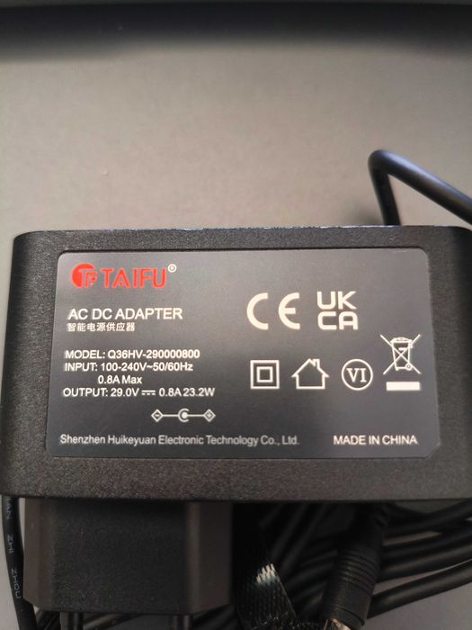 Zasilacz sieciowy TAIFU 29 V 0.8 A 23.2 W-ładowarka DC