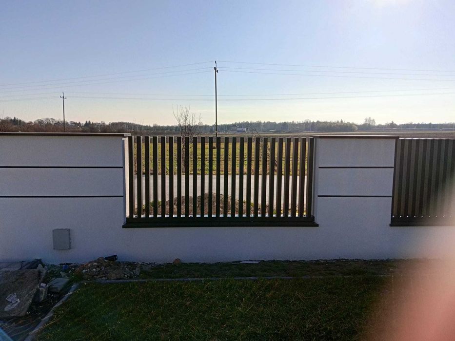 Brama przesuwna aluminiowa 150x500cm grzebień