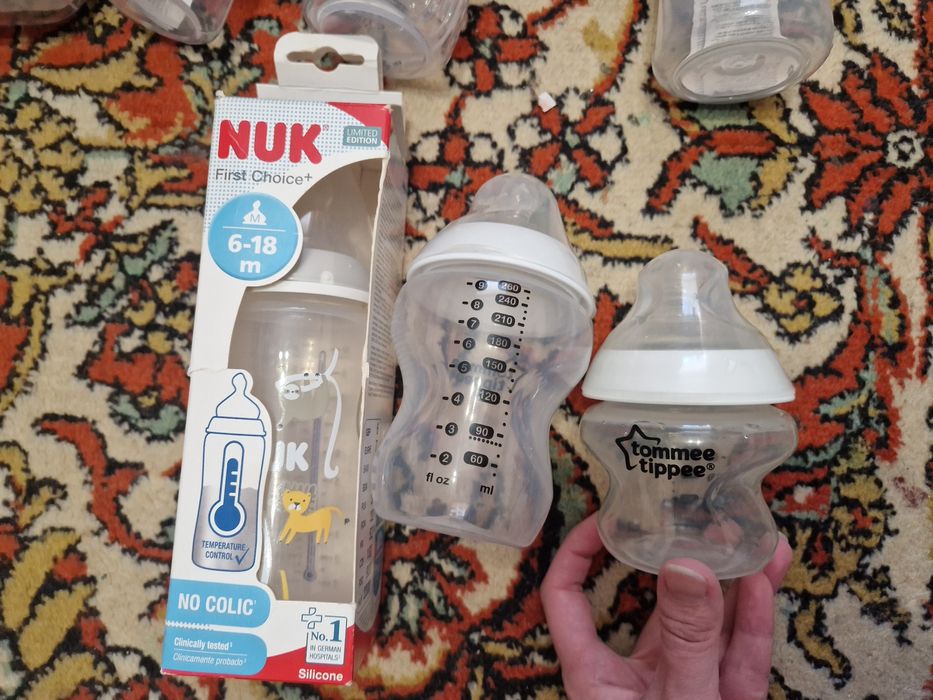 Дитячі пляшечки, пустушки соски Nuk, Mam, Lovi, tommee tippee +подарок