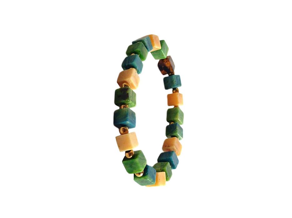 7372. Kolorowe Bursztynowe Kostki.