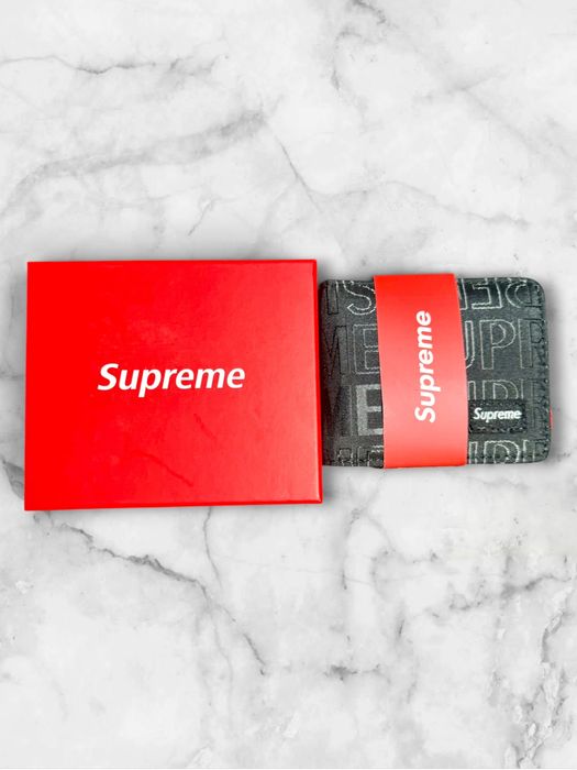 Portfel Supreme Monogram | NOWY | W zestawie z pudełkiem czarny