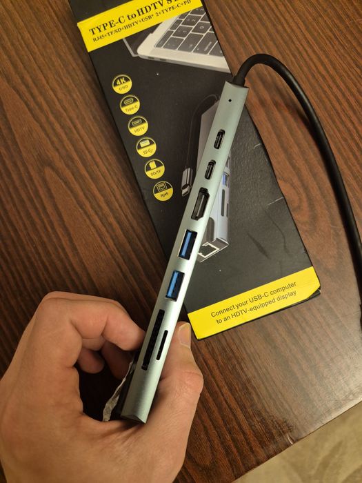 Type-C Hab докстанція переходник USB-C адаптер