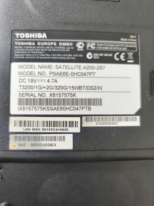 Toshiba satelite A200