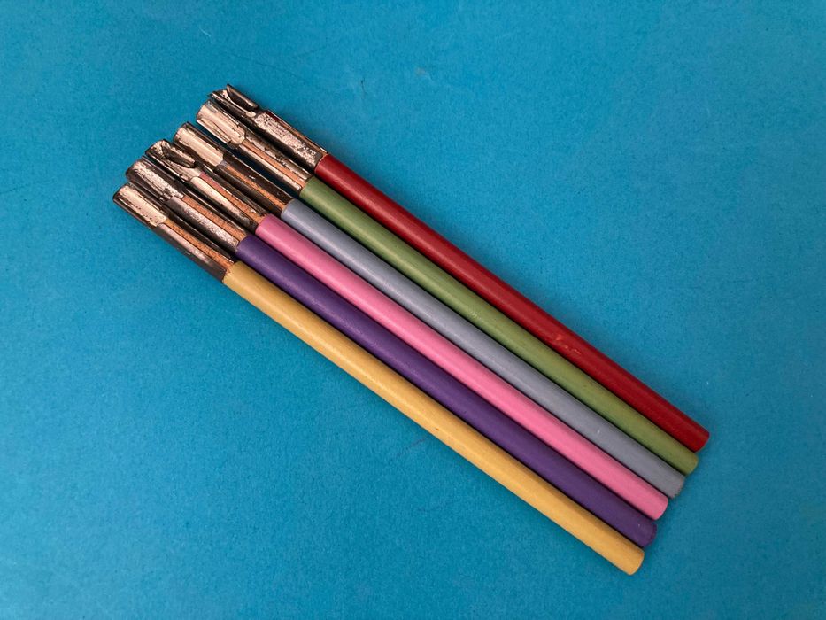 Lote de 6 Penas de Escrever em madeira Muito Antigas