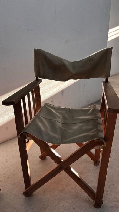 Conjunto de 3 cadeiras dobráveis estilo "cadeira de realizador" (ou director's chair)
Preço por unid