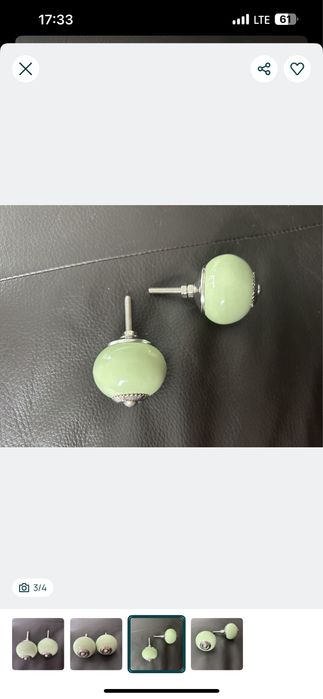 Uchwyty ceramiczne ikea 2 szt duze kolorowe