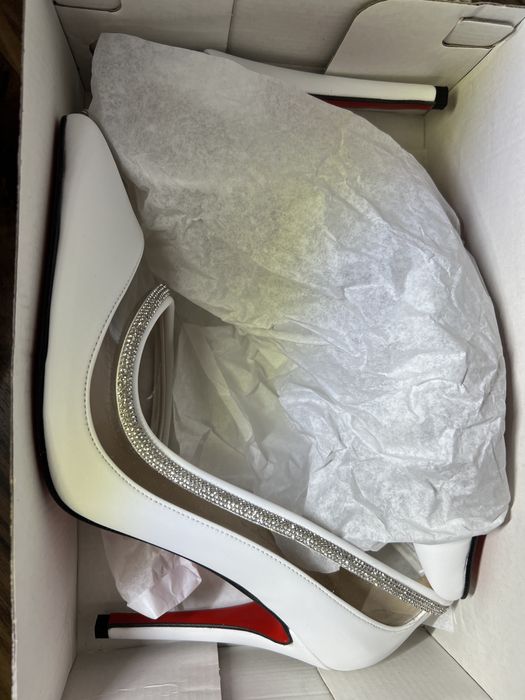 Каблуки білі зі вставками