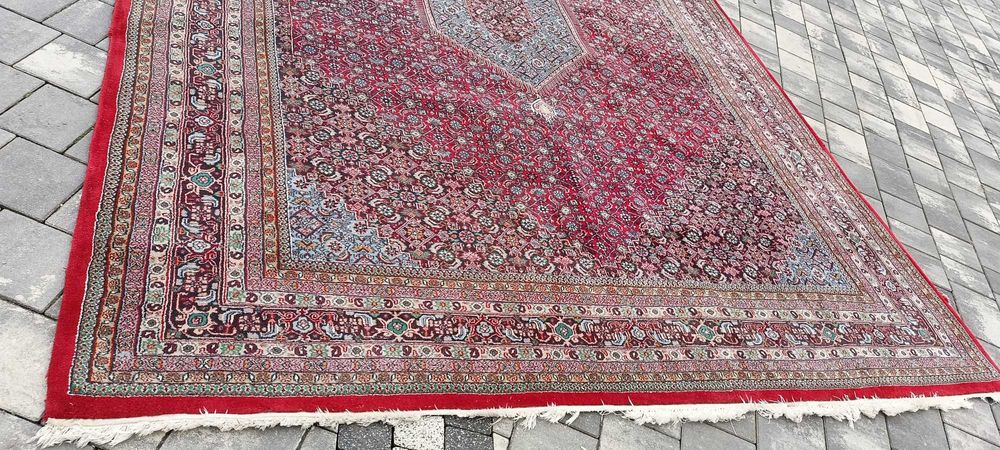 Indo - Bidjar dywan wełniany 342 x 243 cm tkany ręcznie wełna perski