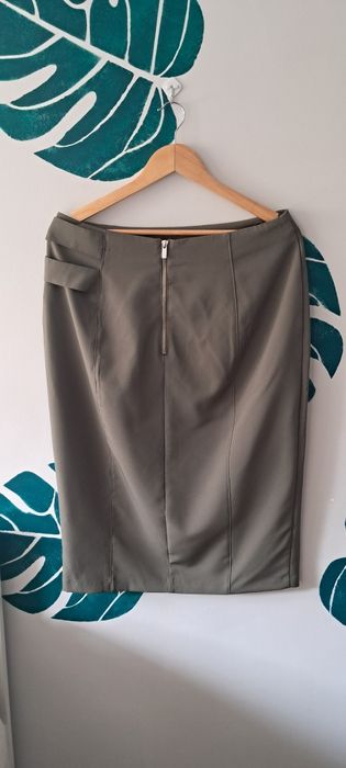 Spodnica khaki midi XL