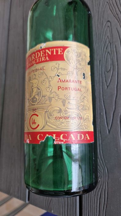 Garrafa de vidro de Aguardente, Casa da Calçada - vintage