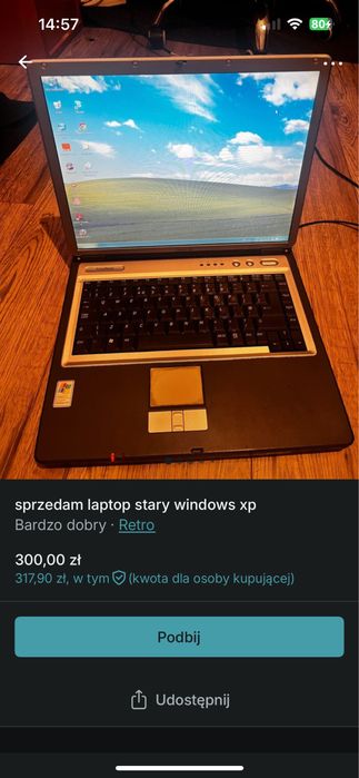 stary laptop retro
