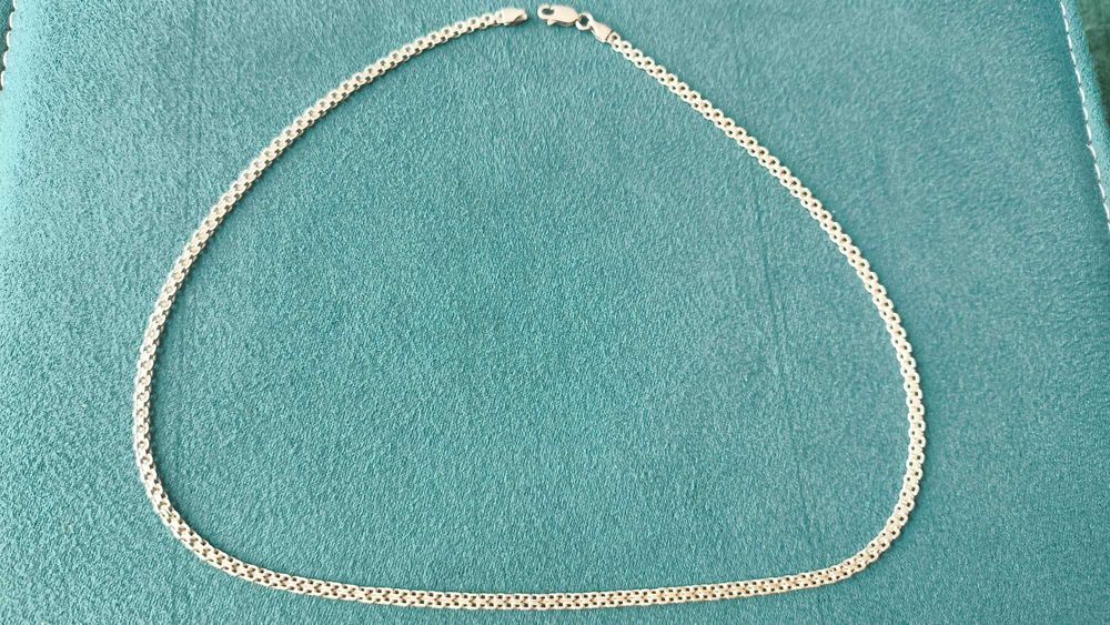 Srebrny łańcuszek - splot Bismark - szerokość 3 mm