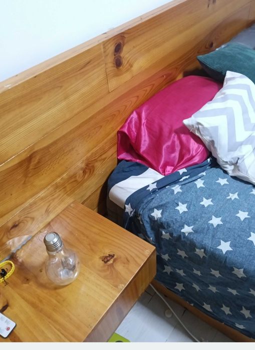 Cama madeira baixa de preço