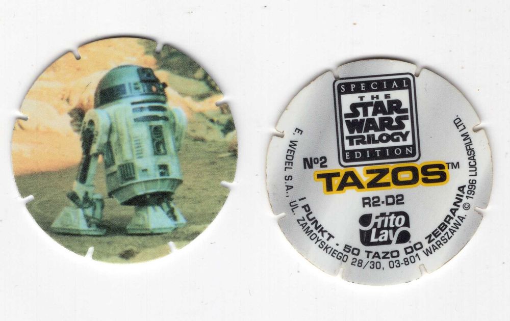 Star Wars Tazo Gwiezdne Wojny Lay's Żeton No. 2 R2-D2
