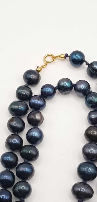 Naszyjnik perły granatowe 2106