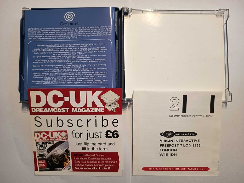 MDK 2 Sega Dreamcast 3XA komplet