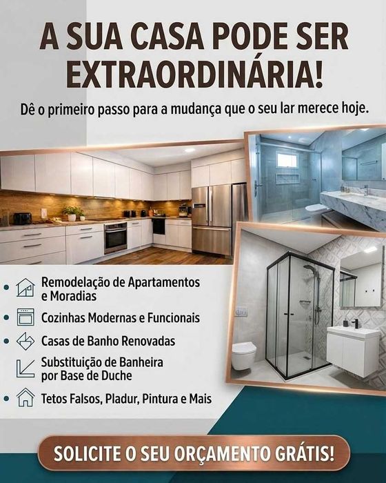 Remodelação Geral de Apartamentos, Cozinha, Casa de Banho e Pladur