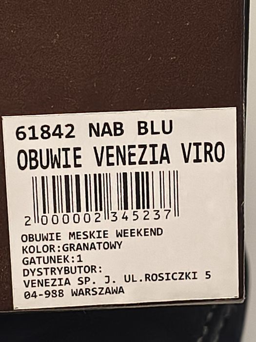 Mokasyny męskie Venezia granatowe