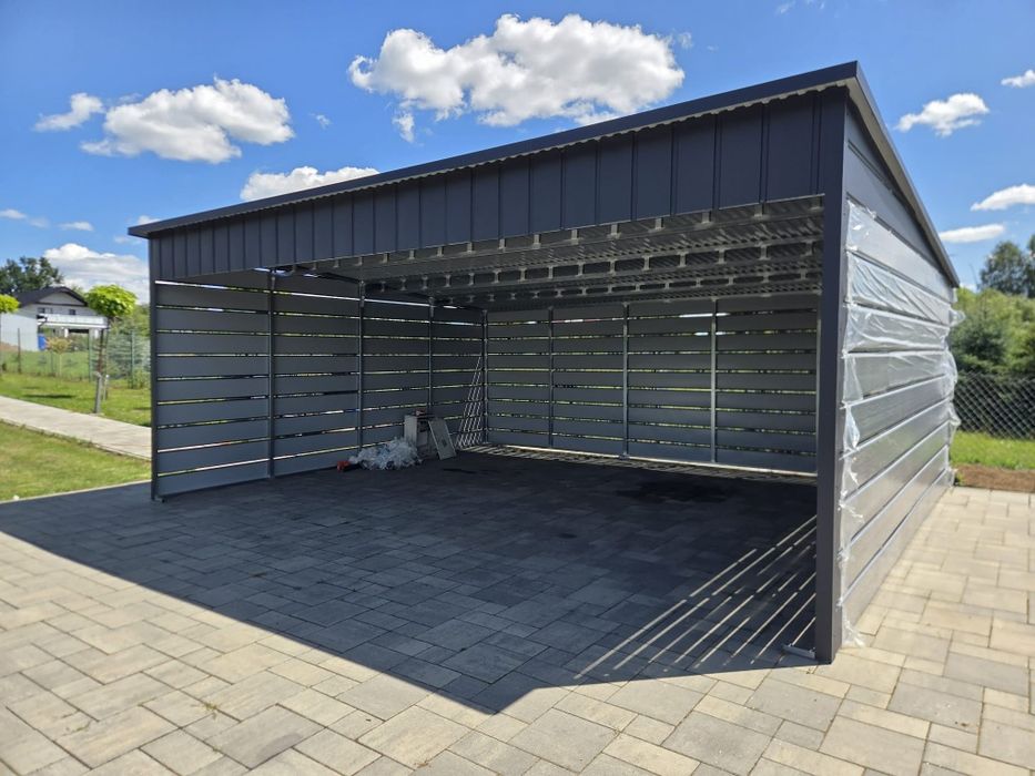 Nowoczesna wiata na auto. Carport klasy premium. Garaż blaszany. Producent.