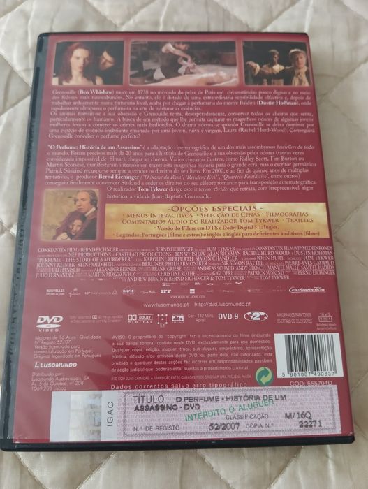 DVD o perfume.  .
