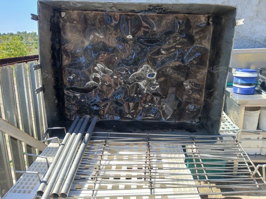 Assador / grelhador em inox com 1mt x 75cm