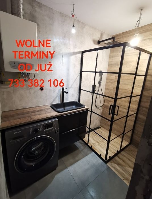 WOLNE TERMINY!  na remonty łazienek od zaraz!